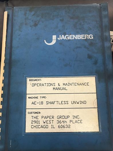 Used 90" ( 2.3M ) JAGENBERG 2300 CONWIND TWO DRUM SLITTER REWINDER 3300 FPM