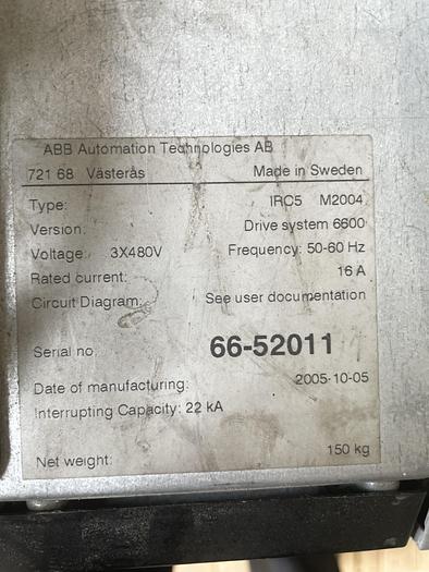 Used ABB IRB 6600-225/2.55 ROBOT CELL WITH 7TH & 8TH AXIS 40KG INDEXING TABLE #104842