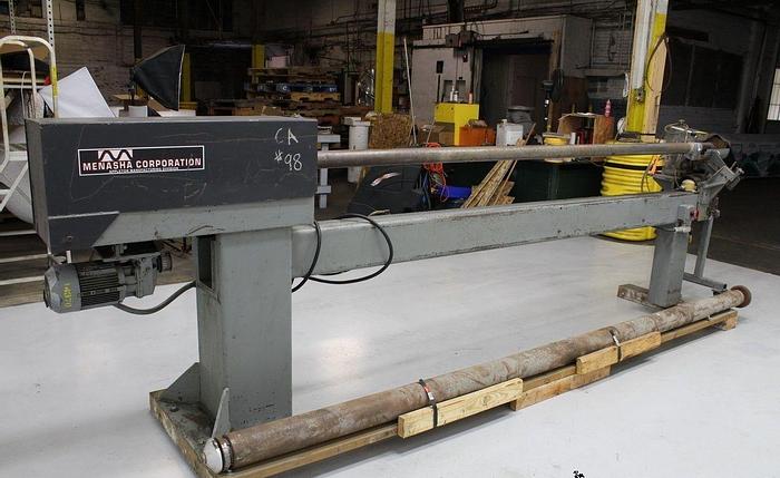 Used 128" MENASHA CORPORATION S200 CORE CUTTER 3" MANDRILL