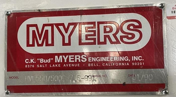 Used 3 GALLON MYERS TRIPLE SHAFT VACUUM MIXER - S/S - VACUUM - JACKETED - 2 MIX CANS