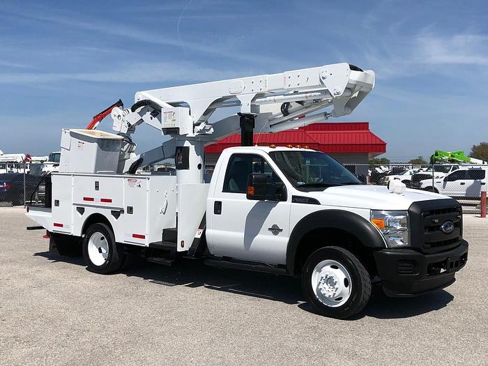 Used 2013 Ford F550 4x4 Versalift VST47I 52ft Material Handler Bucket Truck - 77745