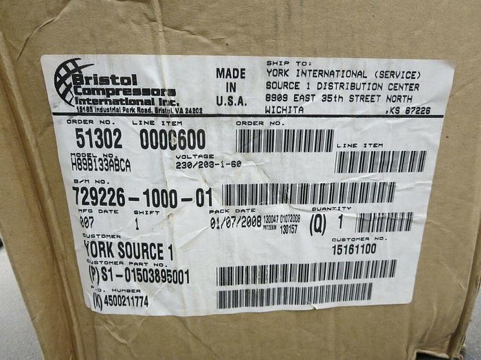 Bristol Compressor H89B133ABCA (S1-01503895001)
