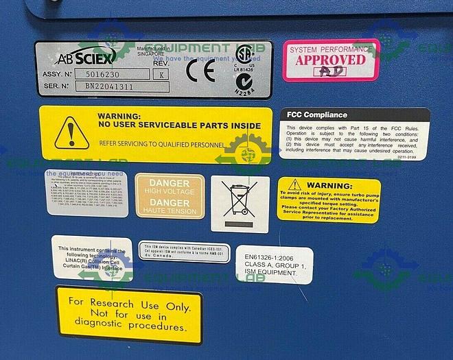 Used AB Sciex TOF 5600 Plus Mass Spectrometer Systems 200/240V