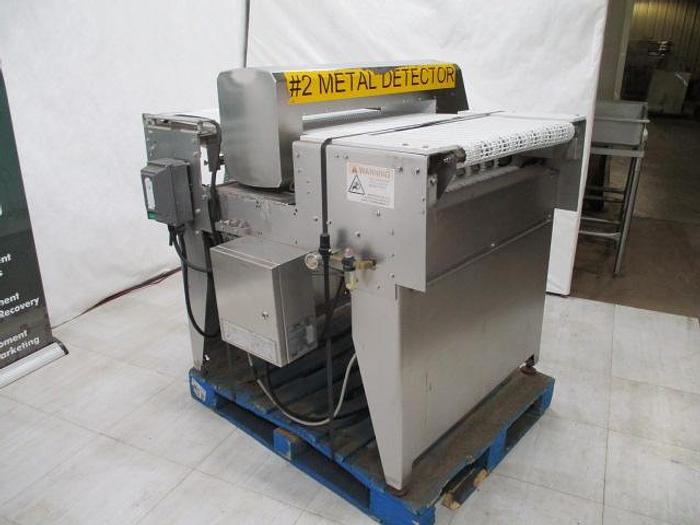 Used CEIA THS METAL DETECTOR,28" WIDE X 2 1/4" CLEAR, 2 7/8" APERTURE, 5' LONG WITH RETRACTING BELT REJECT