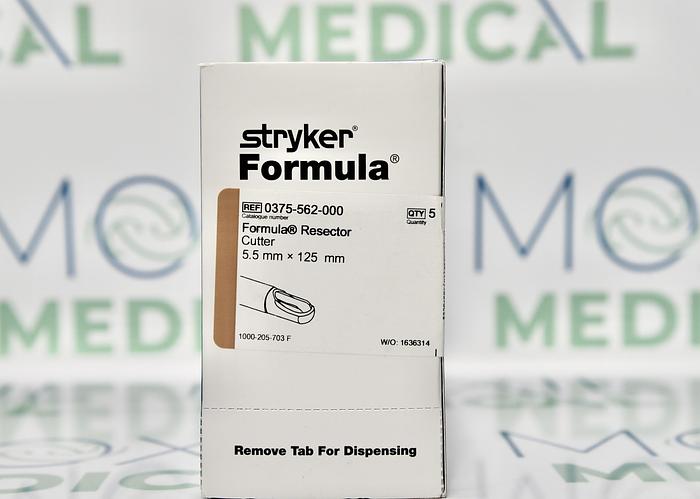 STRYKER 375-562-000 FORMULA RESECTOR CUTTER 5.5MM X 125MM, BOX, EXP 2023