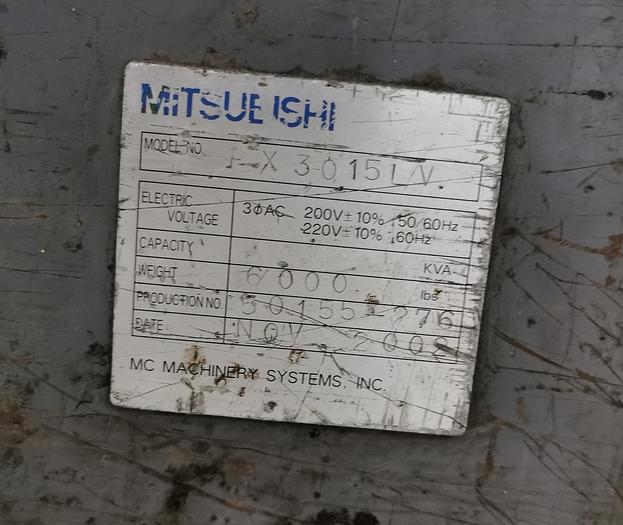 Used 2002 Mitsubishi ML3015LVP CO2 Laser Processing Center