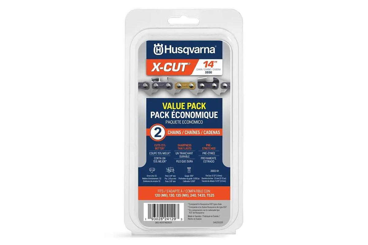 Husqvarna X-CUT® S93G, 3/8" mini pitch, .050 gauge - 2 Pack
