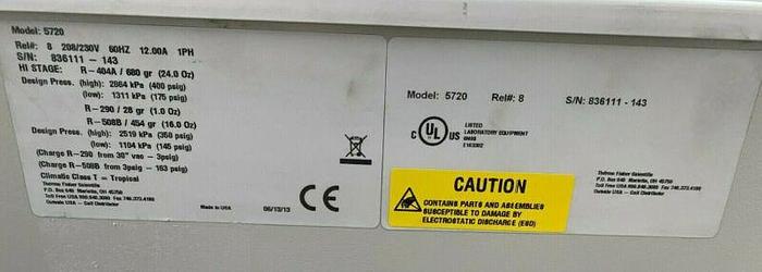 Used VWR Model 5720 -86°C Laboratory Chest Freezer 20 Cu Ft 230 V