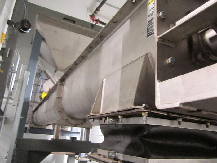 Used 12" Diameter x 20" Long  Stainless Steel Auger Screw Conveyor