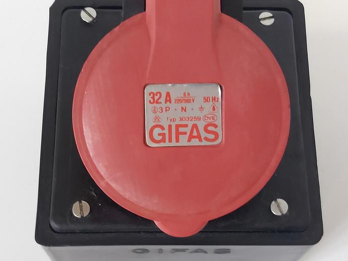 Gebraucht 6 Stück CEE Vollgummi Einbau Steckdose, 32A, 16A, 303259, 301659, Gifas neu und gebraucht