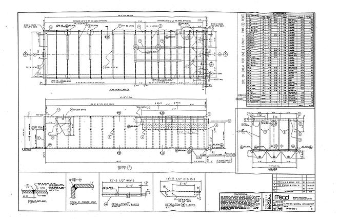 Used Klargester  Secondary Settling Clarifiers With Drag Chains And Flights, For Settling And Removing Solids From Primary Treated Effluent.  Each Unit Is 50 Feet Long, About 14 Feet Wide, Running Depth About 9 Feet. #24666