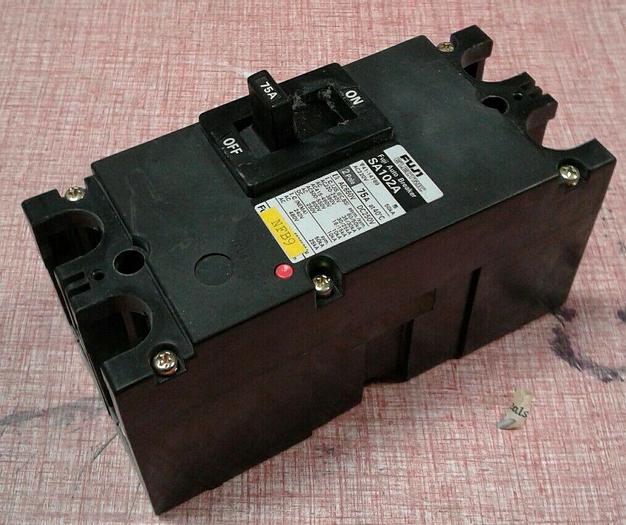 Used FUJI ELECTRIC SA102A CIRCUIT BREAKER 2P 75A