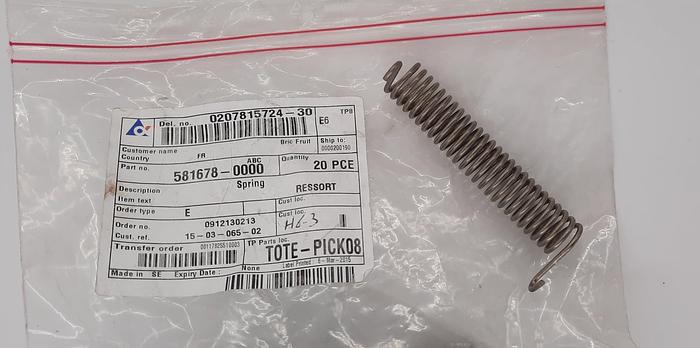 Tetra Pak Spare Parts Spring Part No. 581678-0000, 24pcs.