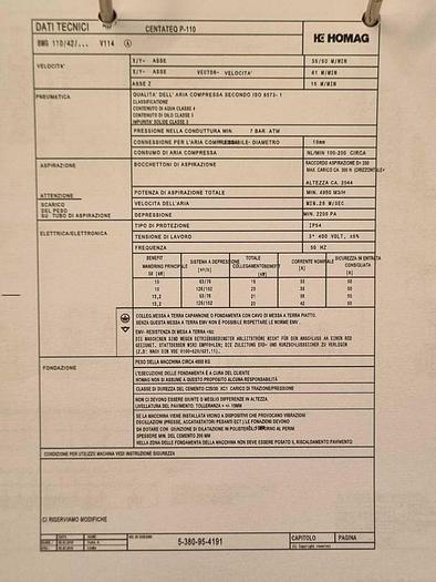 Usato 2019 Homag  Centateq P-110 V BMG 110/42/K