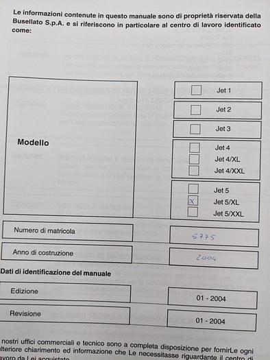 Used 2004 Busellato Busellato Jet 5 RT Usate