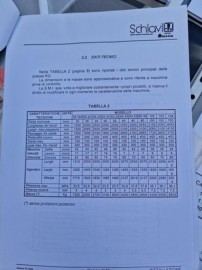 Usato Pressa piegatrice Schiavi RG 80/30