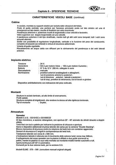 Usato 2002 e 2008 Spreader Empty Container Fork Lift  CVS  EC08.8