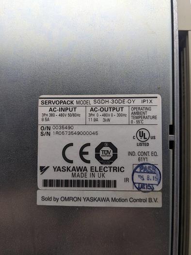 Usato YASKAWA Servopack Yaskawa SGDH-30DE-OY