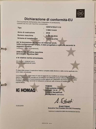 Usato 2019 Homag  Centateq P-110 V BMG 110/42/K