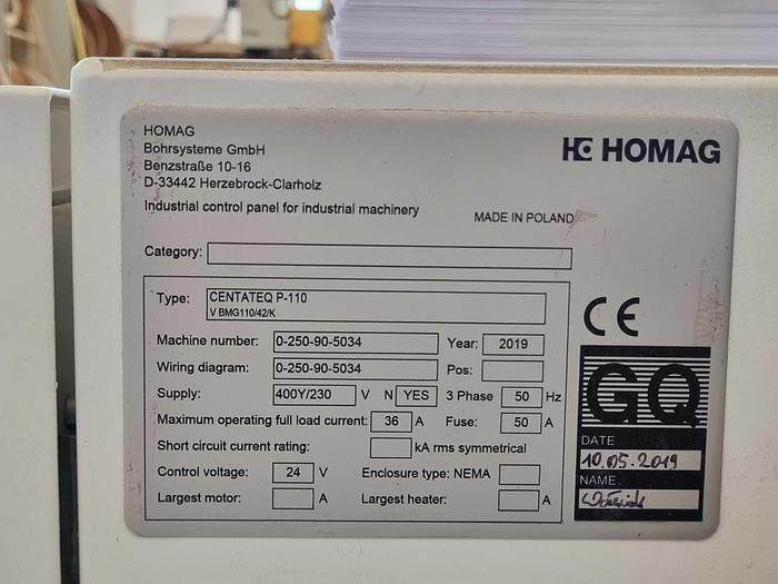 Usato 2019 Homag  Centateq P-110 V BMG 110/42/K