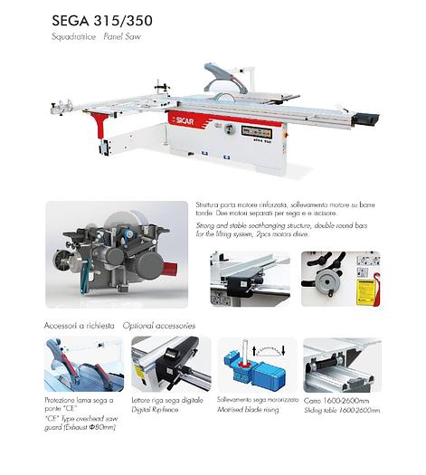 Squadratrice a carro Sicar - Panel Saw Sicar - Surplace