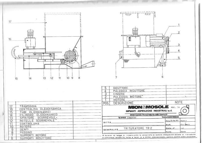 Usato Macinatore per legno usato Mion e Mosole TR2