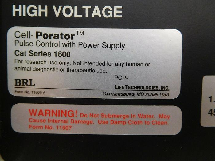Used Cell-Porator Pulse Control + Power Supply (Cat Series 1600)