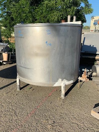 Used 530 Gallon Vertical Stainless Steel Tank