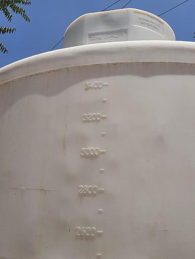 Used Tank, 3,500 Gallon, Plastic, Rotonics, DT/FB, 8' x 8'6 #S739740