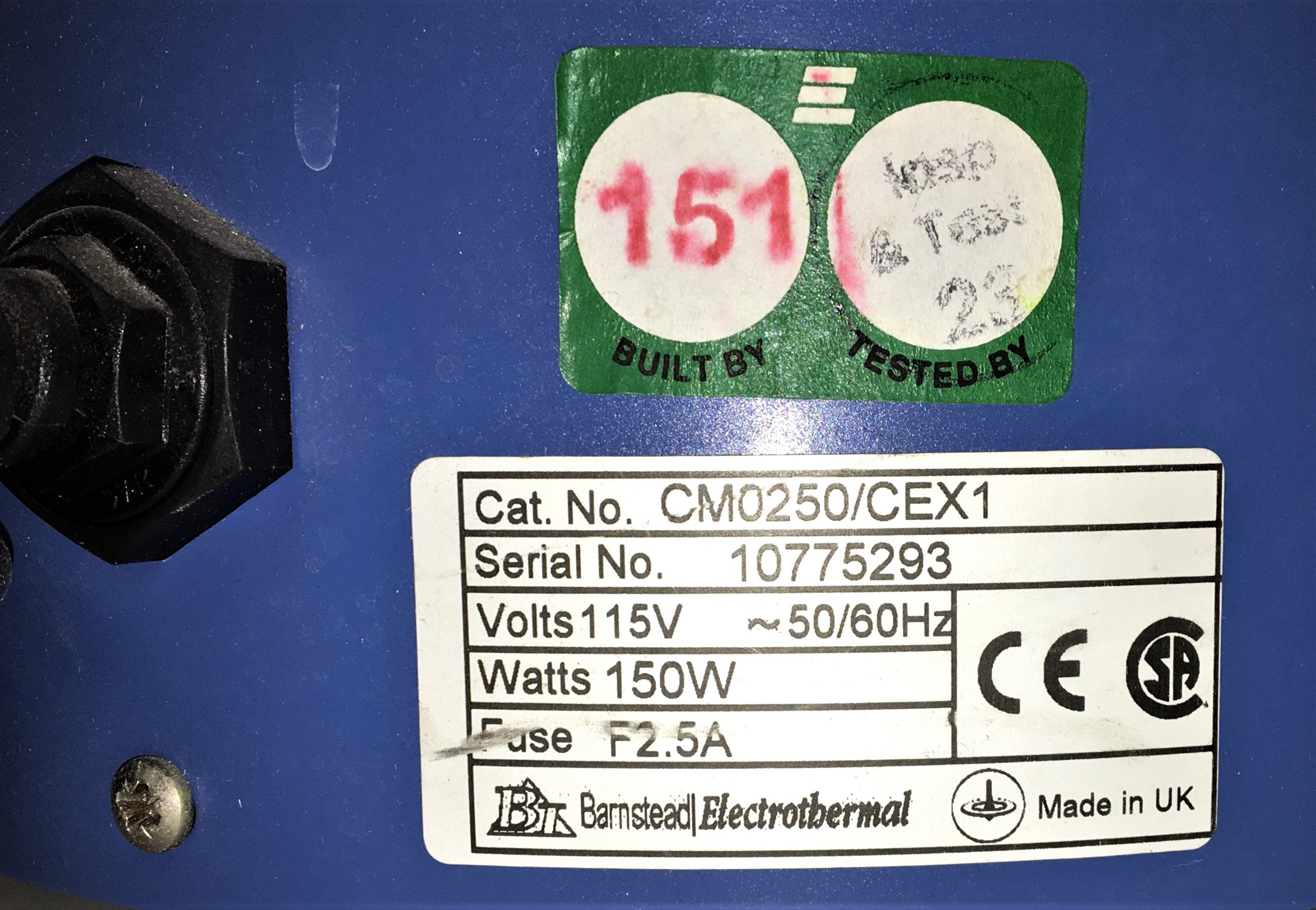 Used Reflux Distillation Kit with Barnstead Electrothermal CM0250-CEX1 Heating Mantle - 250mL