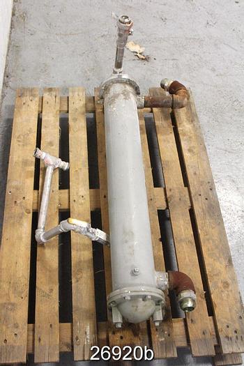 Used Thermal Transfer Pro SSC-1036-2-6-F Shell And Tube Heat Exchanger, Thermal Transfer Products, Shell 300 Psi, Tubes 150 Psi, 300° F, 42" Overall Length,  5" Diameter. #26920