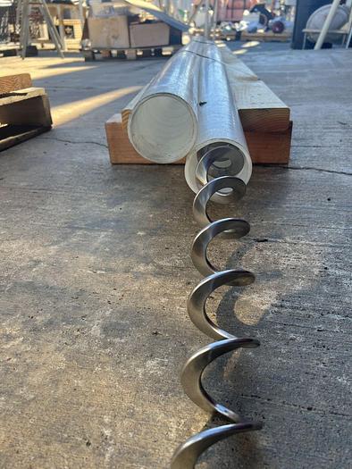 Used Conveyor, Flexible Screw, 3" x 10.5', S/st, AFC Spiralfeeder #S744890