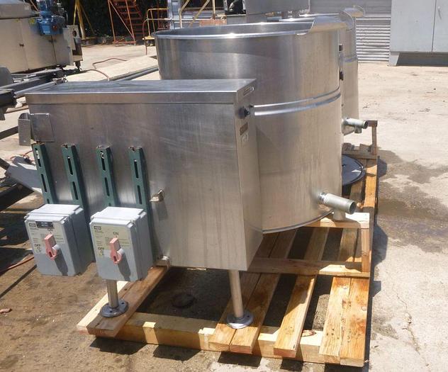 Used Kettle, (2) 80 Gallon, S/st, Jkt, Agit, Cleveland, Tilt, #S744099