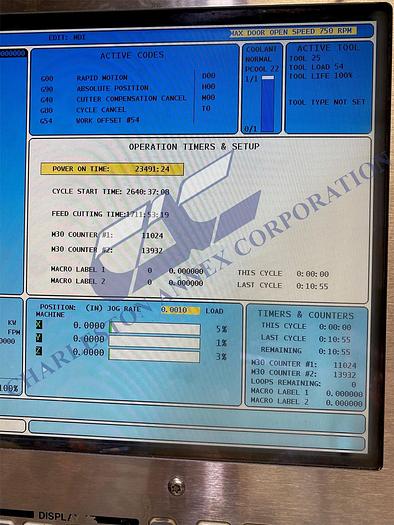 Used 2007 HAAS VF-8/50 CNC Vertical Machining Center