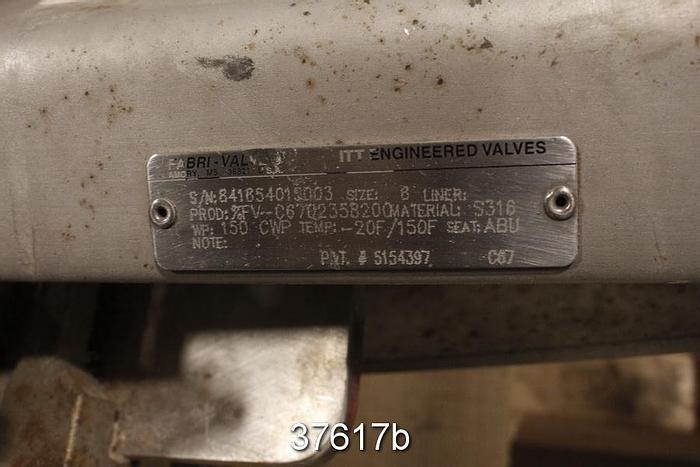 Used Fabri 6" Hand Operated Knife Gate Valve #37617