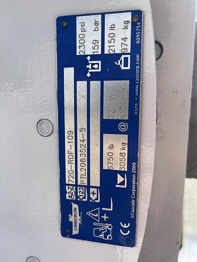 Used 10,000 POUND HYSTER MODEL S100FTBCS FORKLIFT WITH 64" DIAMETER CASCADE CLAMP - PENDING