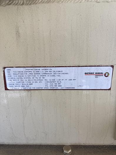 Used 2005 Kohler tier 1 750REOZDB