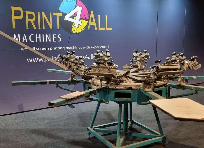 Used Manual Screen Printing Carrousel 6 Stations and 6 colours for