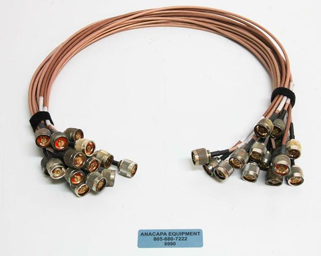 Used Belden 3' 83242 M17/158-00001 MIL-DTL-17 12814 Cable w/ Male Connectors LOT 6990