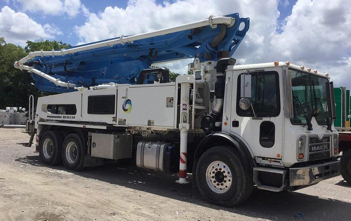 Used 2017 Putzmeister BSF 38-5Z 16H Pump on 2018 Mack