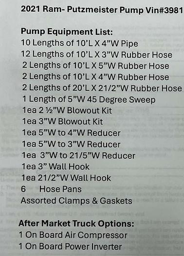 Used 2021 PUTZMEISTER VSP 70