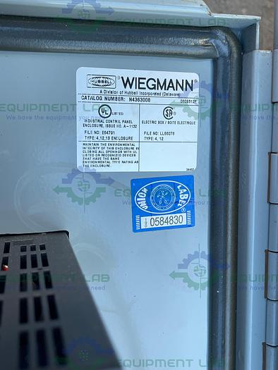Used Wiegmann  N4363008 Enclosure w/ Fuji Electric PHL11B12-E1, Mettler Toledo Panther