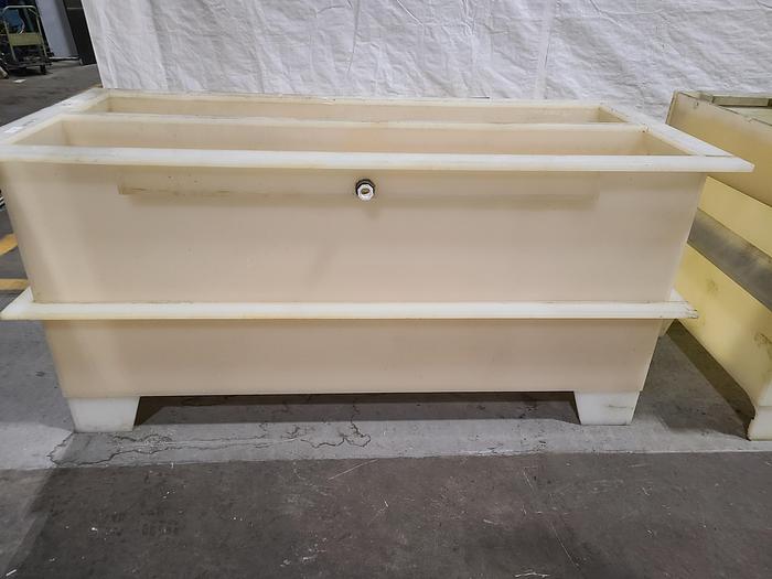 Used Polypro Tank Counter Flow Rinse side and bottom support 72" x 30" x 30"