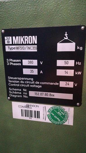 Używane Frezarka CNC MIKRON WF 51D