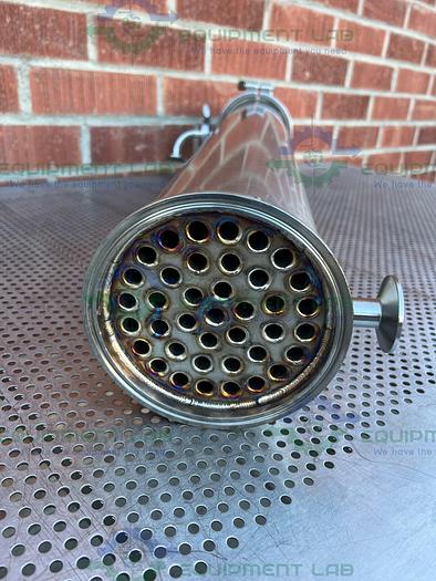 Used Unbranded Stainless Steel 6.5" x 37" Shell and Tube Heat Exchanger