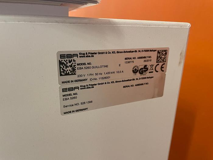 Used Stohová řezačka EBA  5260