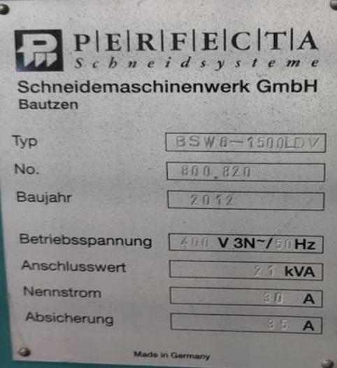 Used Perfecta BSW 6-1500 LDV