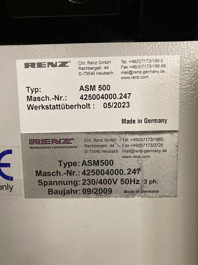 Used RENZ Inline 500