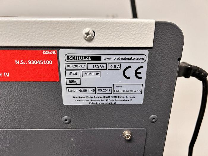 Used Schulze PRETREATmaker IV