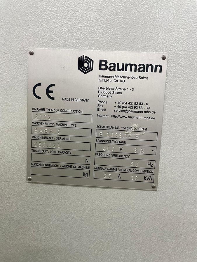 Used Baumann BASA 3 system - automatická střásací linka pro řezací stroje